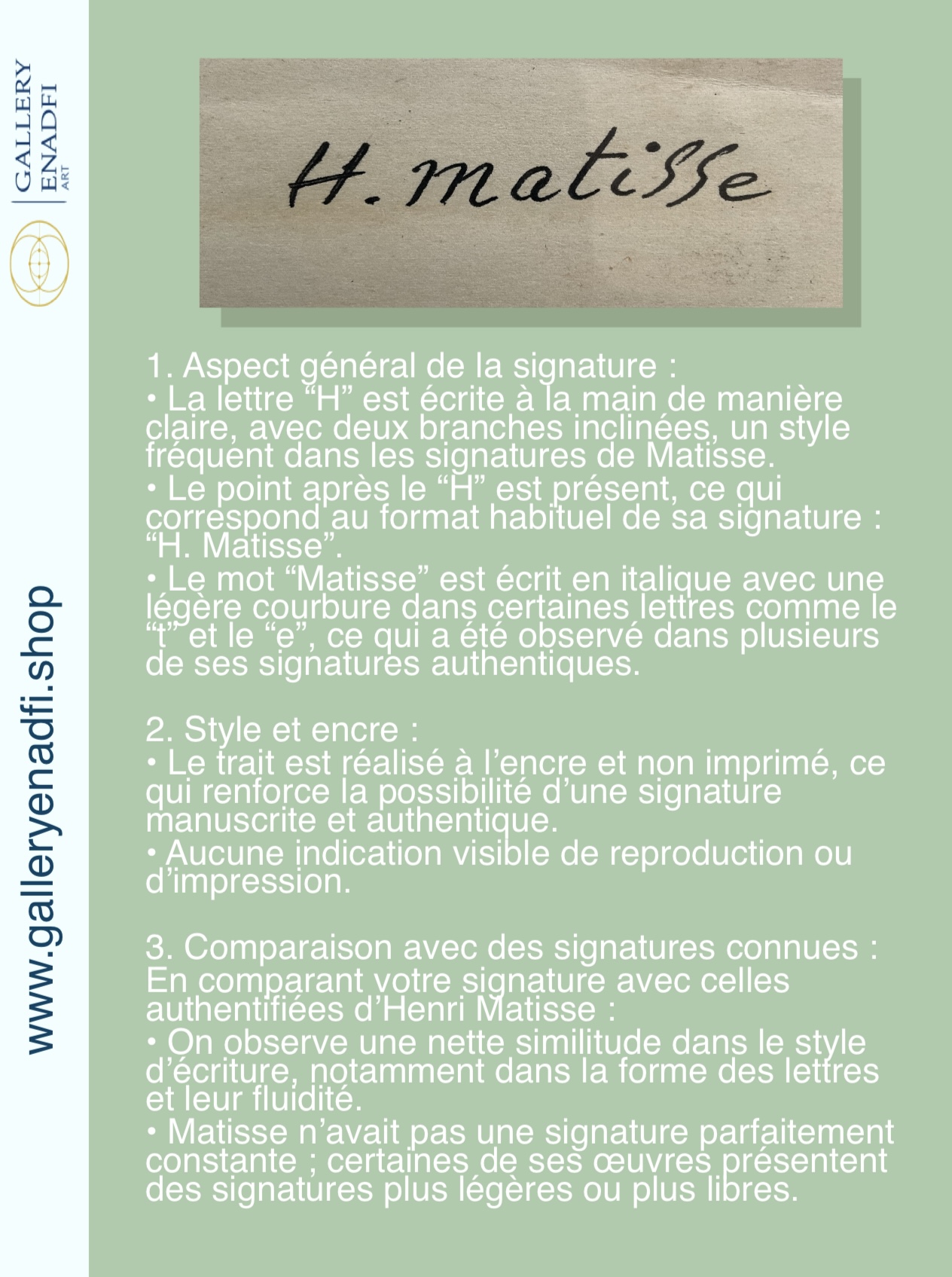 Tableau signè H.matisse
